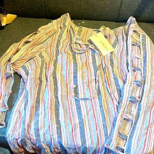 Long sleeve sheer blouse